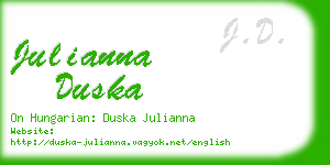 julianna duska business card